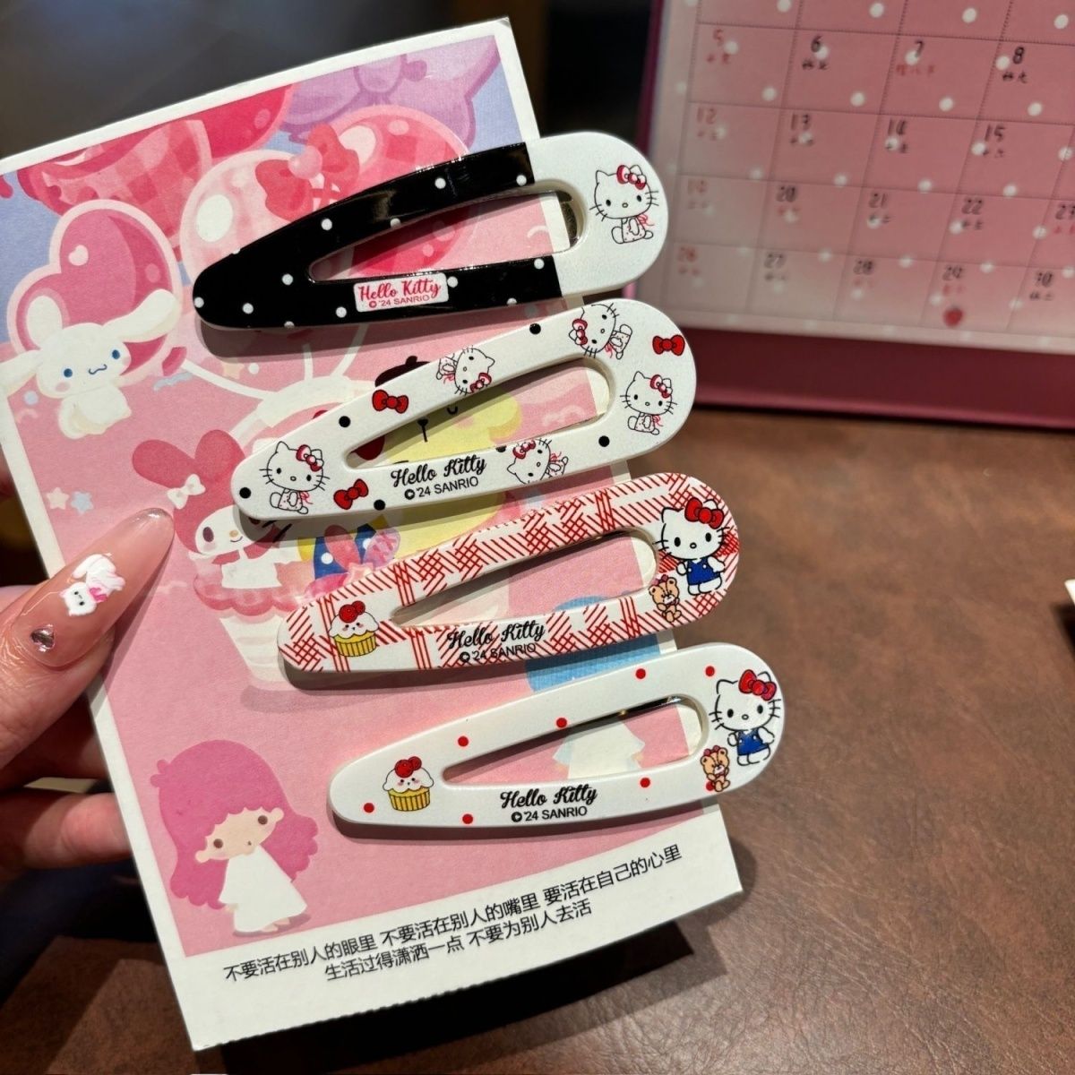 girl heart sanrio kaiti  water drop bb clip cartoon versatile hairpin sweet style fresh side hairpin