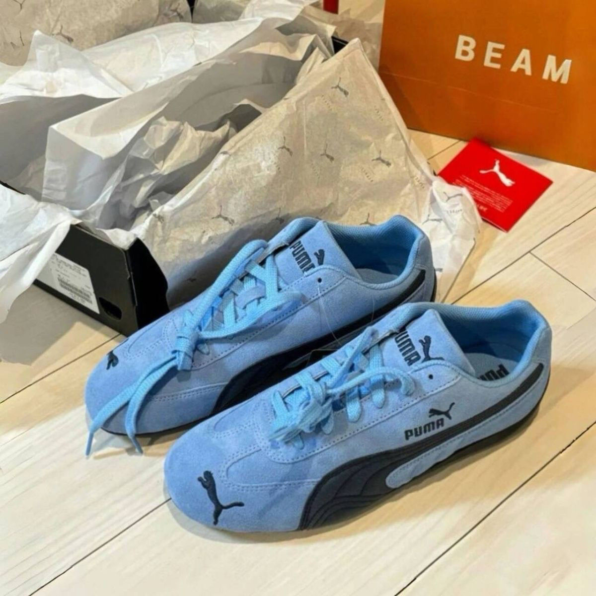 pure original rose park caiying same pm low-top racing shoes blue men and women casual retro internet celebrity trendy sneakers