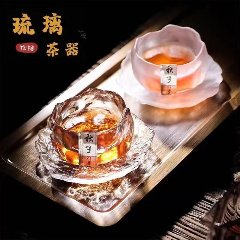 li ziqi same style small teacup master cup tea set suit household good-looking glass tea cup hot sale tea cup