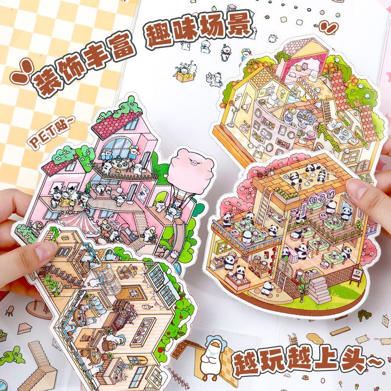 landscape stickers suit new miniature scene handmade 3d 3d cute storage ideas diy landscape stickers