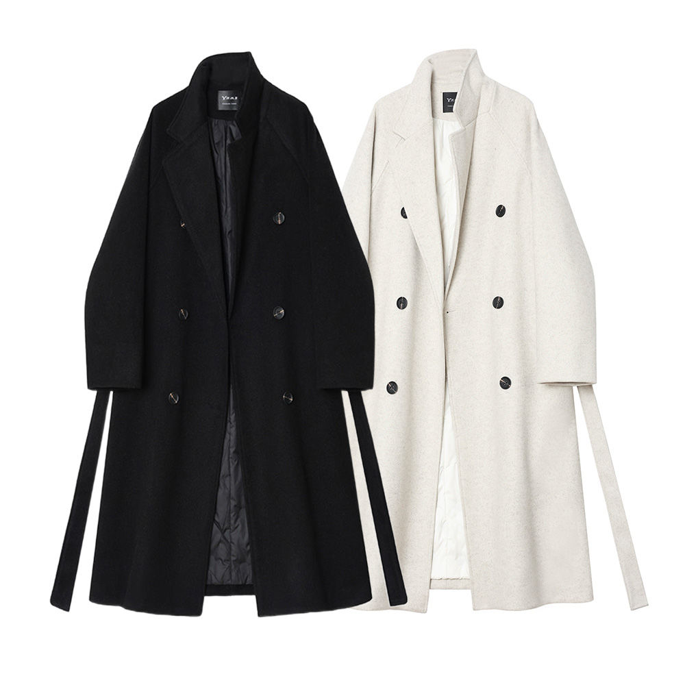 christmas shirt mid-length woolen coat thickened hepburn style down cotton-padded coat women‘s coat autumn and winter 2024