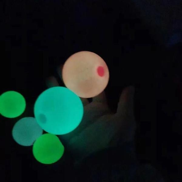 Luminous Sticky Ball Ceiling Ball Sticky Target Fluorescent Sticky Wall Ball Stress Relief Throwing Sticky Wall TikTok Same Style Small Toy