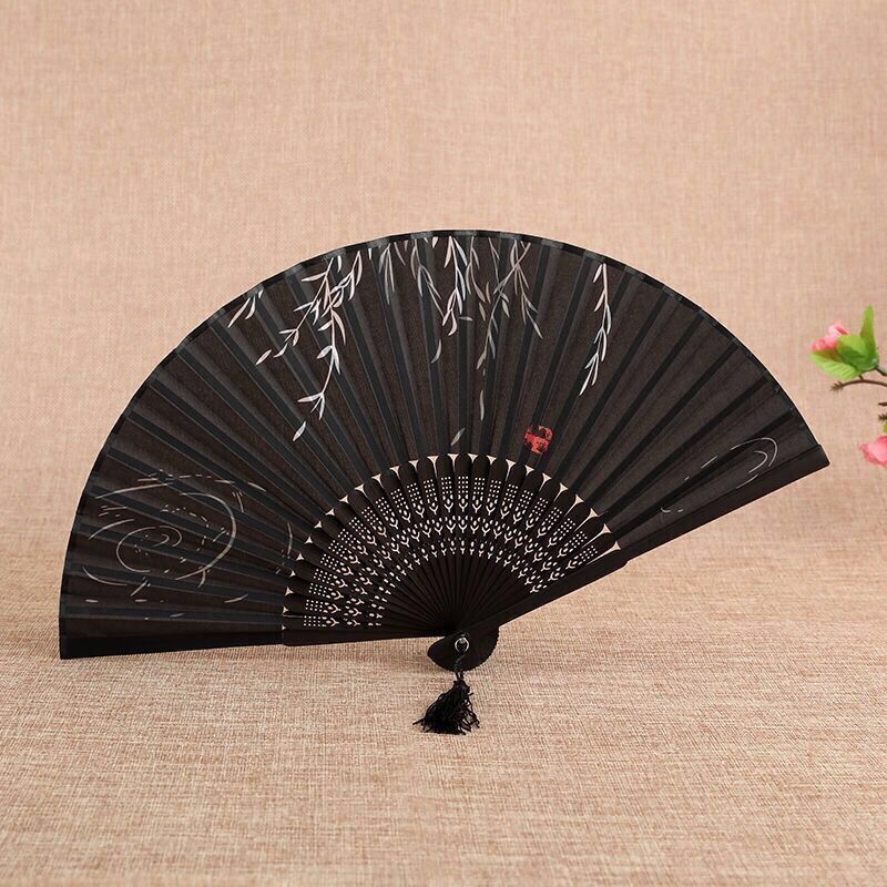 fan chinese style folding fan women‘s fan ancient style fan classical ancient costume dancing hanfu folding bamboo fan student