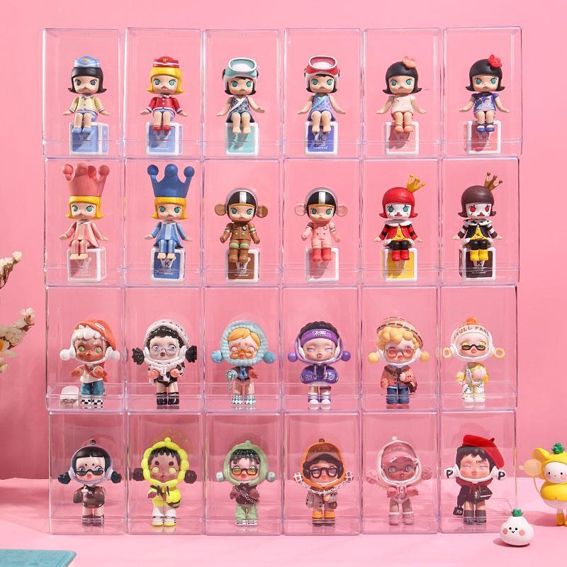 Blind Box Storage Display Stand Large Capacity Acrylic Fully Transparent Large Capacity Hand-Made Shelf Pop Mart Display Box