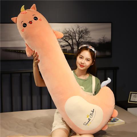 Cartoon Japanese-Style Long Cat Sleep Hug Leg-Supporting Boys Style for Girls Sleeping Pillow Bedside Side Sleeping Prone Pillow Pillow