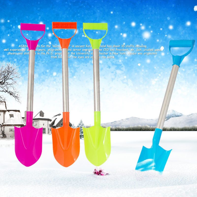 children‘s shovel large hot sale new children play house beach stainless steel rod winter snow shovel snowman toy wholesale