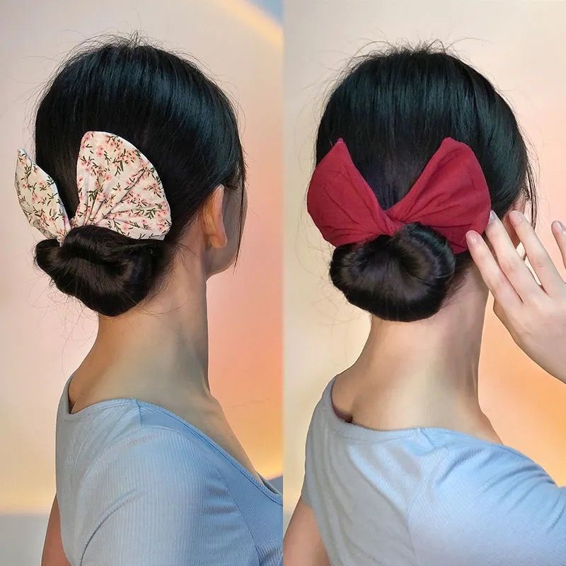Updo Gadget Bun Korean Style Internet Hot New Bow Lazy Banana Clip All-Matching Elegant Ponytail Hair Band