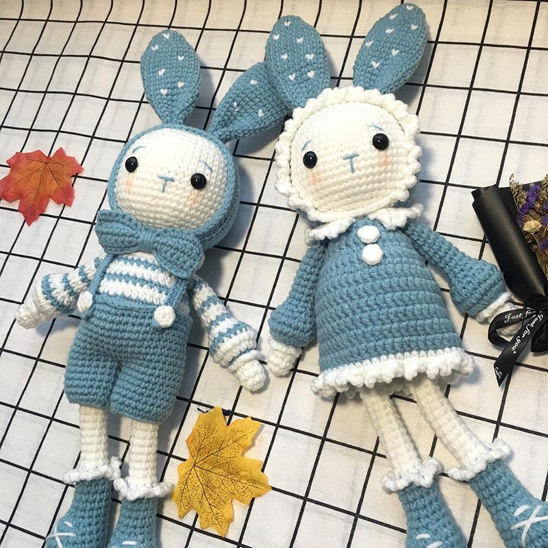 hand-woven doll crochet diy material package hand-made doll knitted hook hand-made gift wool rabbit