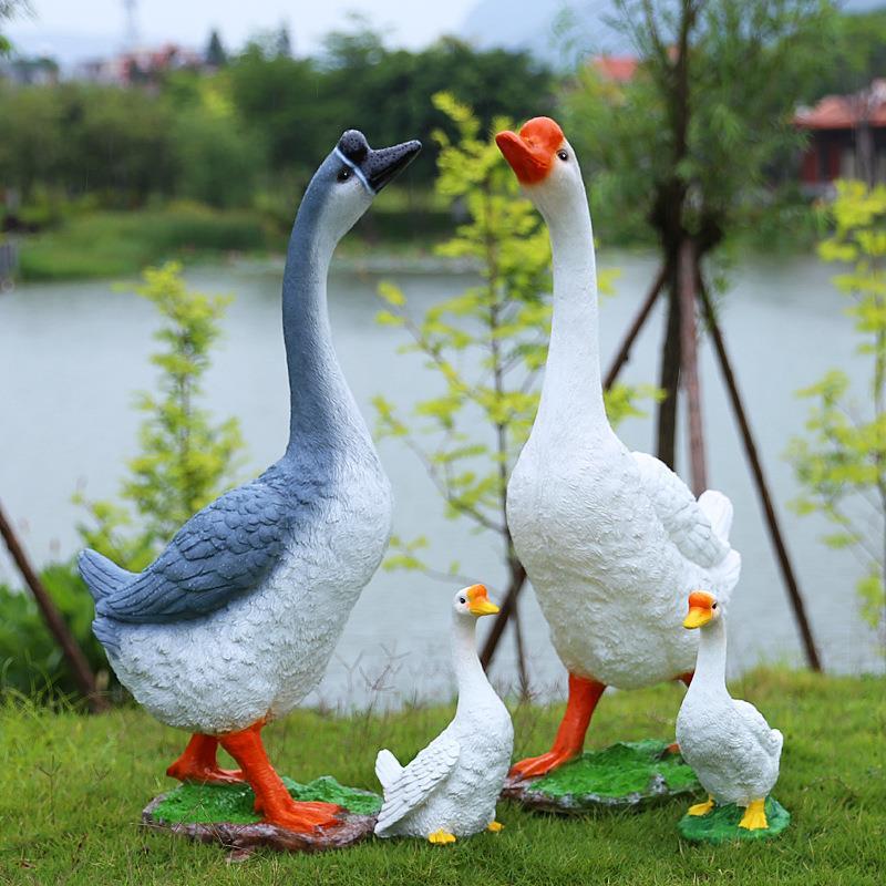 simulation big goose decoration frp animal sculpture outdoor garden garden garden landscape sketch beautiful furnishings decoration