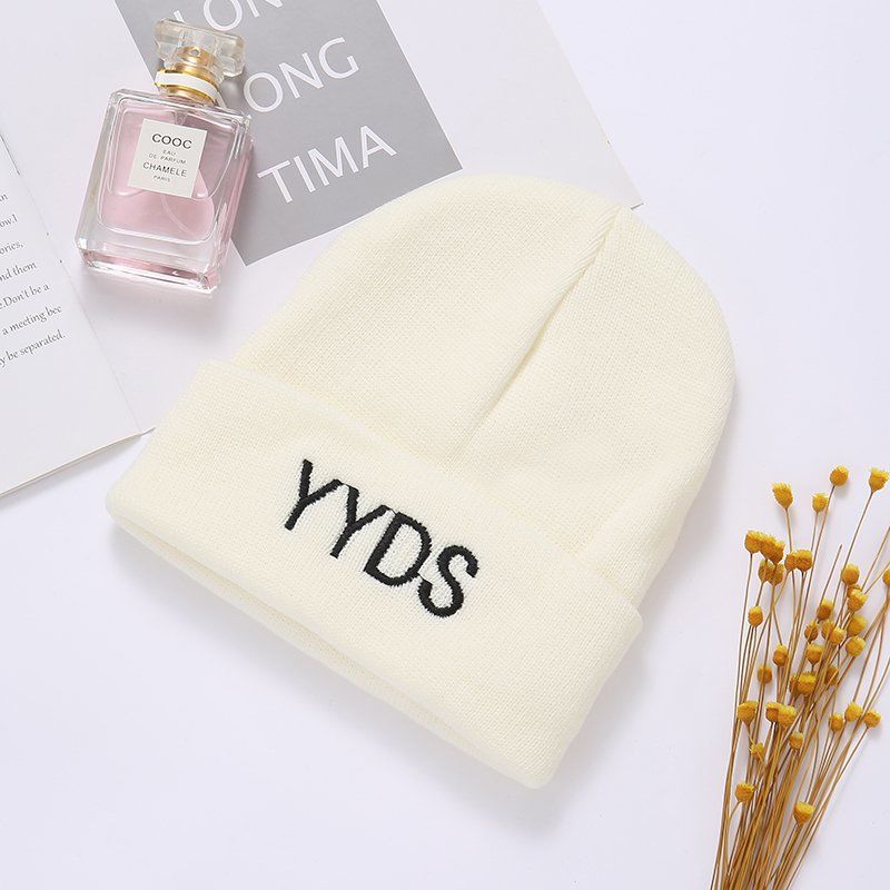 Hat Female Autumn and Winter Solid Color Woolen Cap Japanese Style All-Matching Warm Skullcap Korean Fashion Knitted Hat Beanie Hat Men