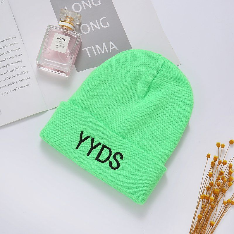 Hat Female Autumn and Winter Solid Color Woolen Cap Japanese Style All-Matching Warm Skullcap Korean Fashion Knitted Hat Beanie Hat Men