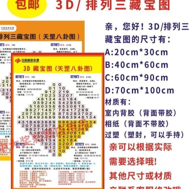 体彩福彩排列三3d宣传用品藏宝图天罡八卦图排3选号参考宣传资料-图1