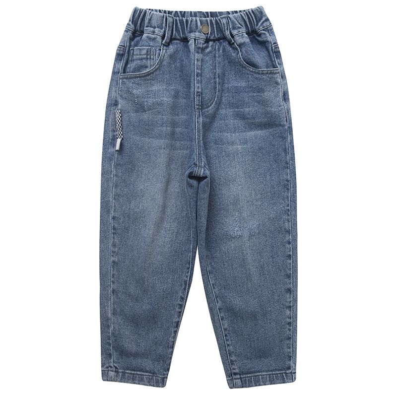 Boys' Pants Spring and Autumn 2022 New Light-Colored Jeans Children's Soft Denim Medium and Big Children Handsome Fried Street Spring Fashion