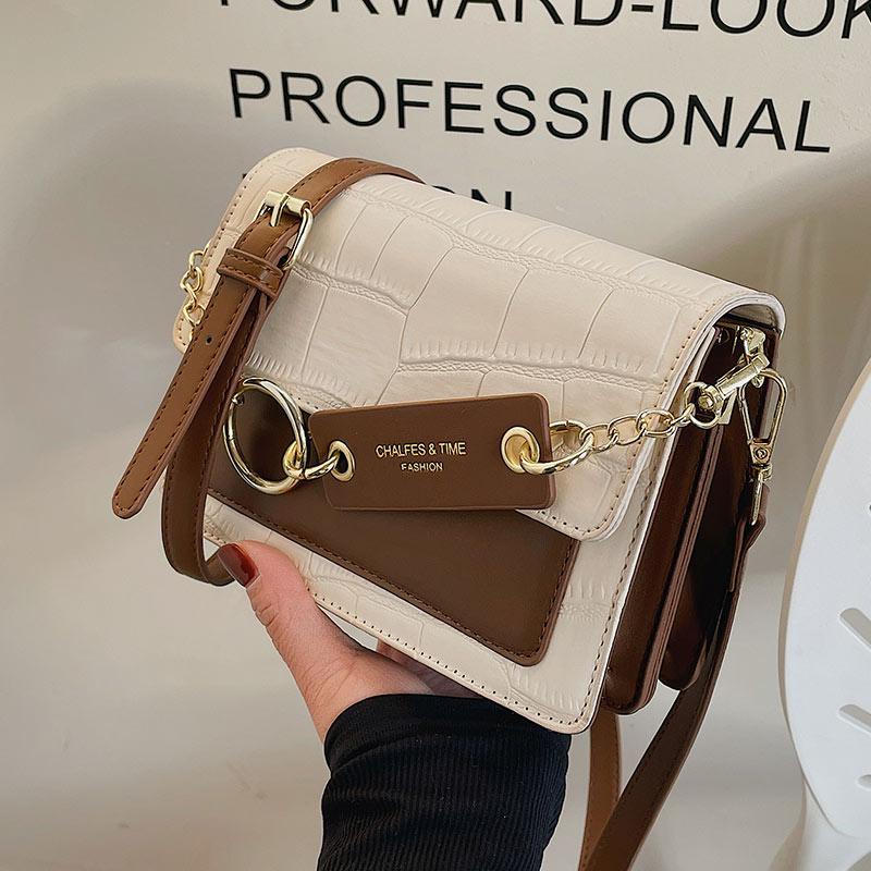 high-end popular small bag for women 2024 new trendy style niche shoulder messenger bag western style shoulder small square bag