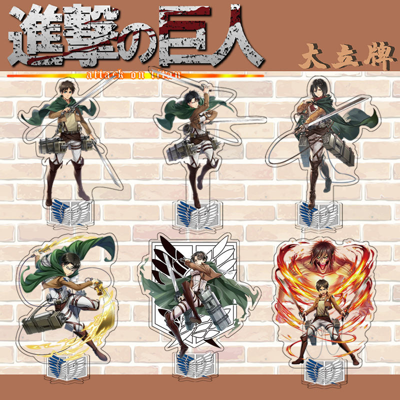 attack on titan peripheral standee lewell soldiers chief allen three-piece ackman acrylic humanoid garage kits ornaments