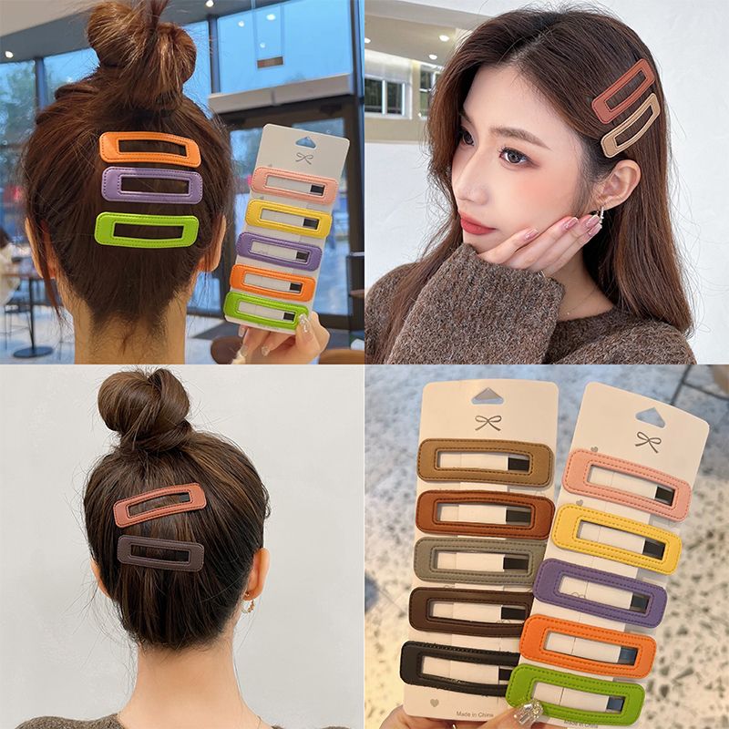 internet celebrity 2022 new hairpin girl side clip candy color bang clip cropped hair clip bb clip hairpin headdress