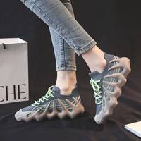 网红飞织八爪鱼老爹鞋女2023新款春秋韩版网面软底椰子休闲运动鞋