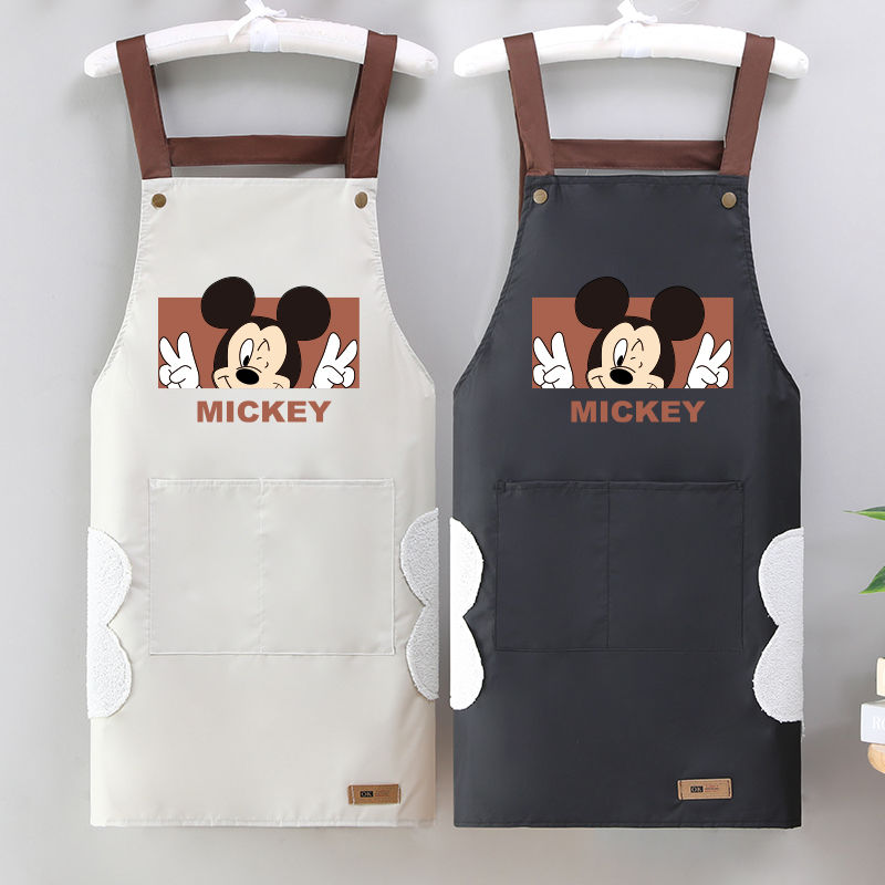 fashion new waterproof and oilproof apron women‘s kitchen cooking home kitchen god sleeveless work men‘s apron work printing