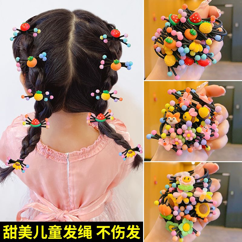 children‘s hair string no hurt hair little girl hair rope high elastic hair accessories girl rubber band princess hair rope ponytail hair ring