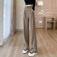 阔腿裤女2022夏季新款高腰显瘦垂感休闲裤子宽松直筒小个子西装裤