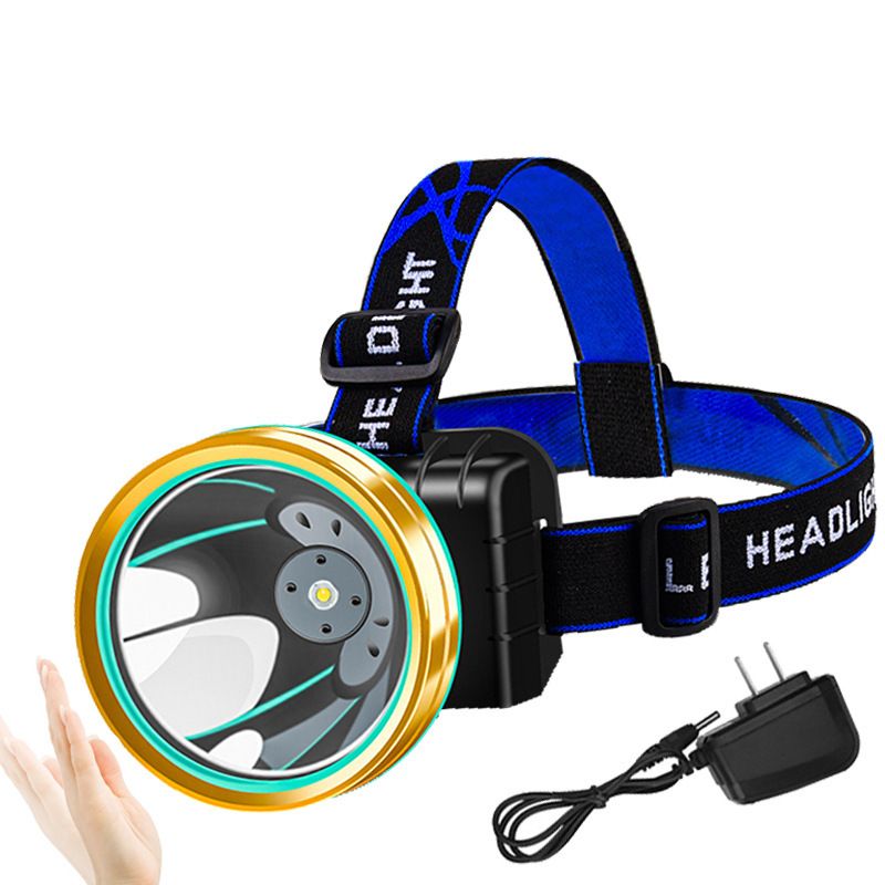 Emergency Headlight Super Bright Head-Mounted Flashlight Outdoor Household Long Shot Rechargeable Night Fishing Small Xenon Miner's Lamp