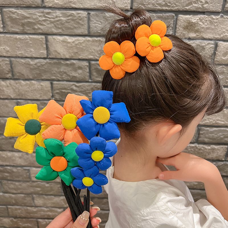 Flower Style Updo Artifact Bun Hair Ornament Artifact for a Lazy Girls' Baby Updo Rod Children's Hair Accessories Korean Style Headdress