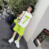 男童套装夏装2022新款夏季儿童洋气韩范网红炸街中大童短袖两件套