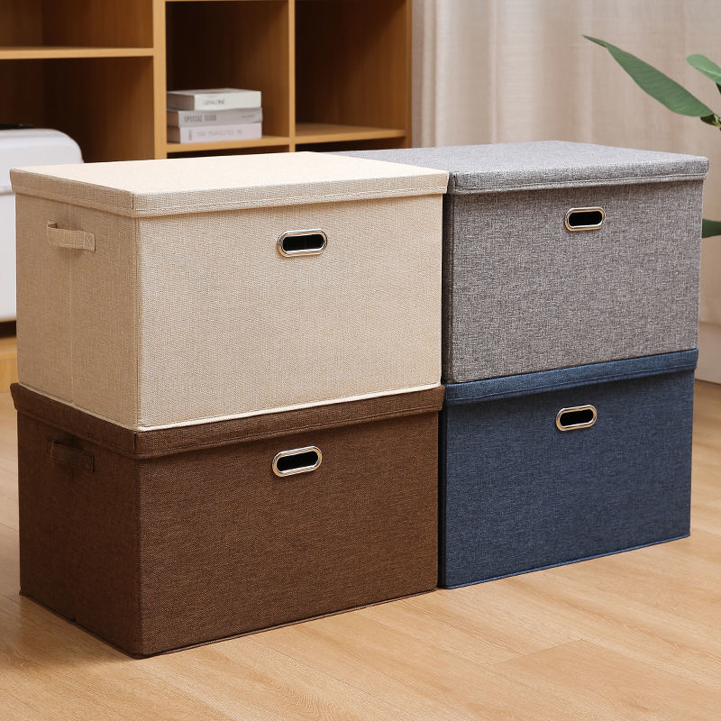 clothing storage box fabric storage box with lid household clothes storage box folding large size wardrobe storage box