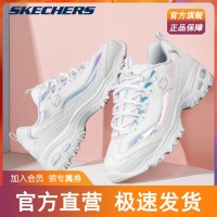 斯凯奇2022秋季新款老爹鞋女时尚厚底百搭小白鞋休闲运动鞋149098