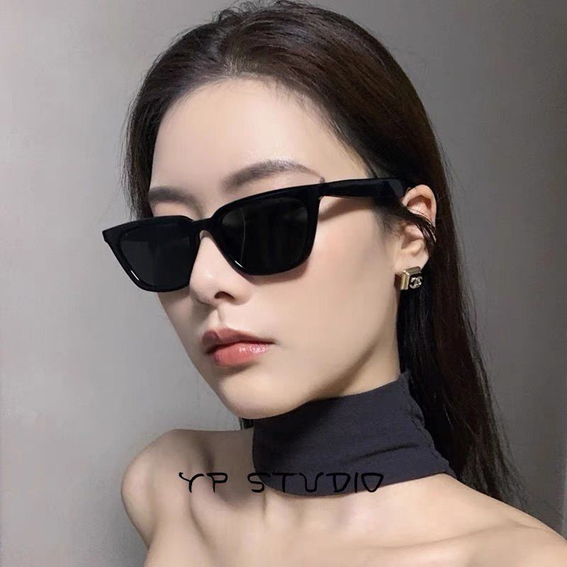 Jennie Same Style Cats' Eye Sunglasses Women's Ins Retro European American Style Sunglasses Korean Style Tiktok Disco Hot Girl Glasses