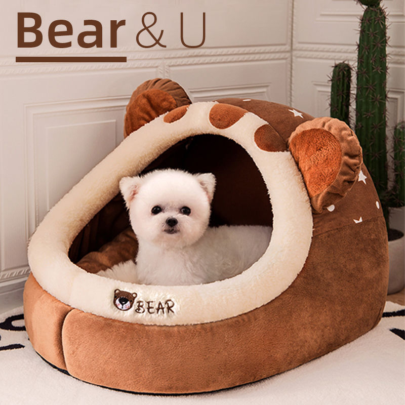 kennel winter warm small dog removable and washable closed teddy bed jarre aero bull  nest four seasons universal pet supplies