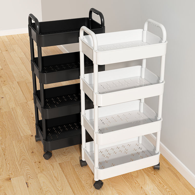 trolley rack bedroom bathroom floor multi-layer snack rack kitchen removable baby products storage rack