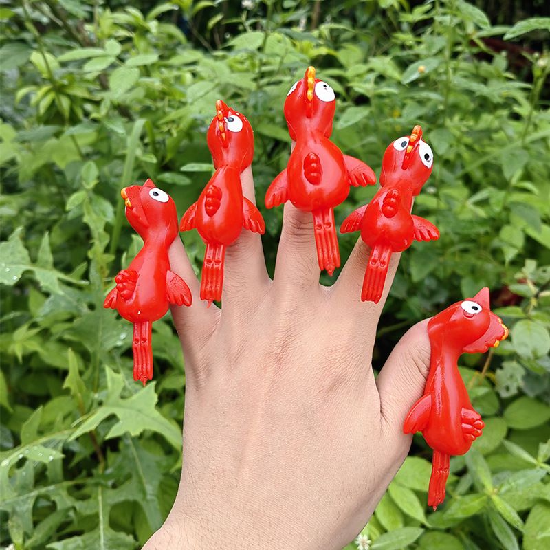 Tiktok Same Style Vent Decompression Finger Flipping Turkey Launch Chicken Creative Slingshot New Strange Fun Children's Toys