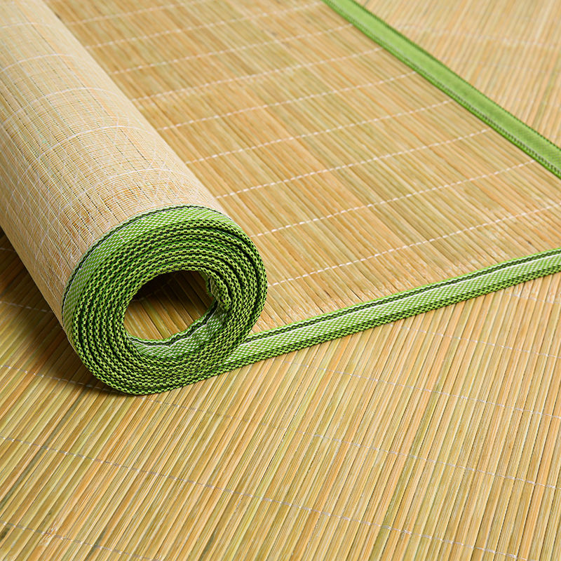 head green bamboo mat 1.8 m dormitory mat 0.9 m bed dual-use carbonized bamboo mat sofa home student mat thickened