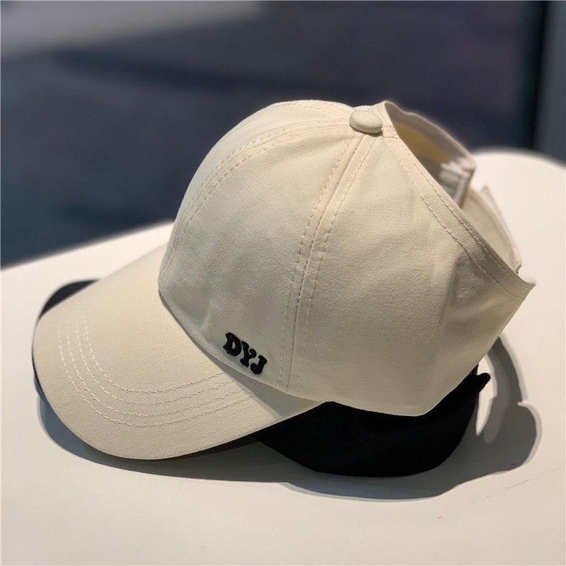 new hat female summer air top can tie high ponytail baseball cap korean street sun shade leisure sports peaked cap