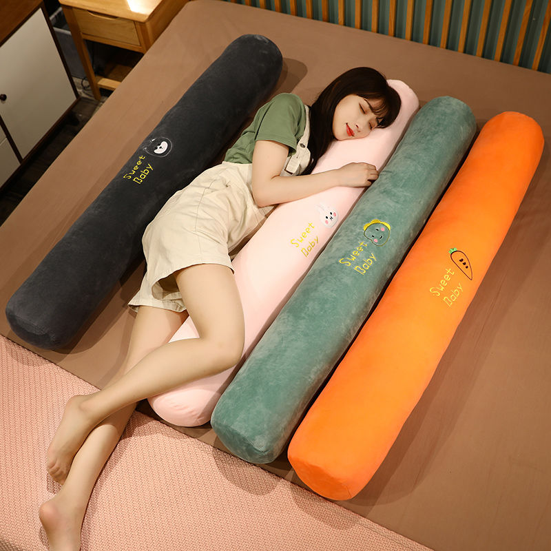 sleeping leg-supporting pillow long pillow girls‘ pillow bedside cushion big backrest bed side sleeping long cushion removable and washable