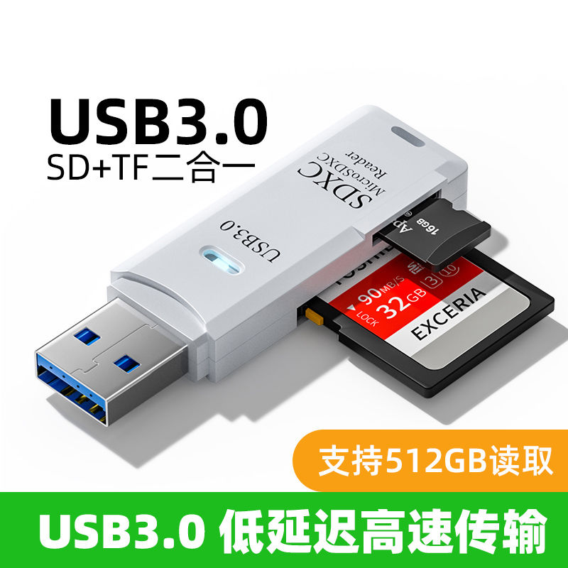 USB Card Reader Memory Card All-in-One Read SD Card Song/TF/Ms/M2 Mobile Phone Driving Recorder to USB Flash Disk
