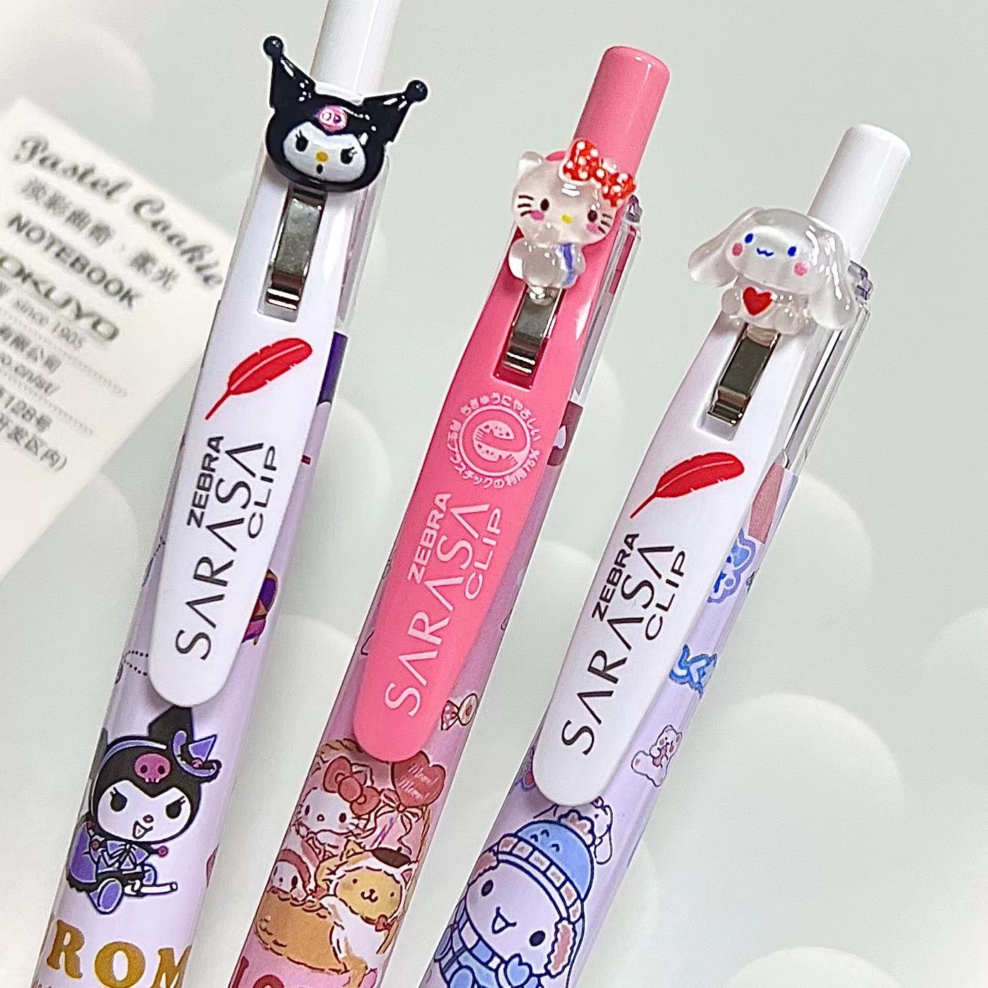 zebra jj15 quick-drying black pen sanrio clow m cinnamoroll babycinnamoroll gel pen press exam ball pen diy pen