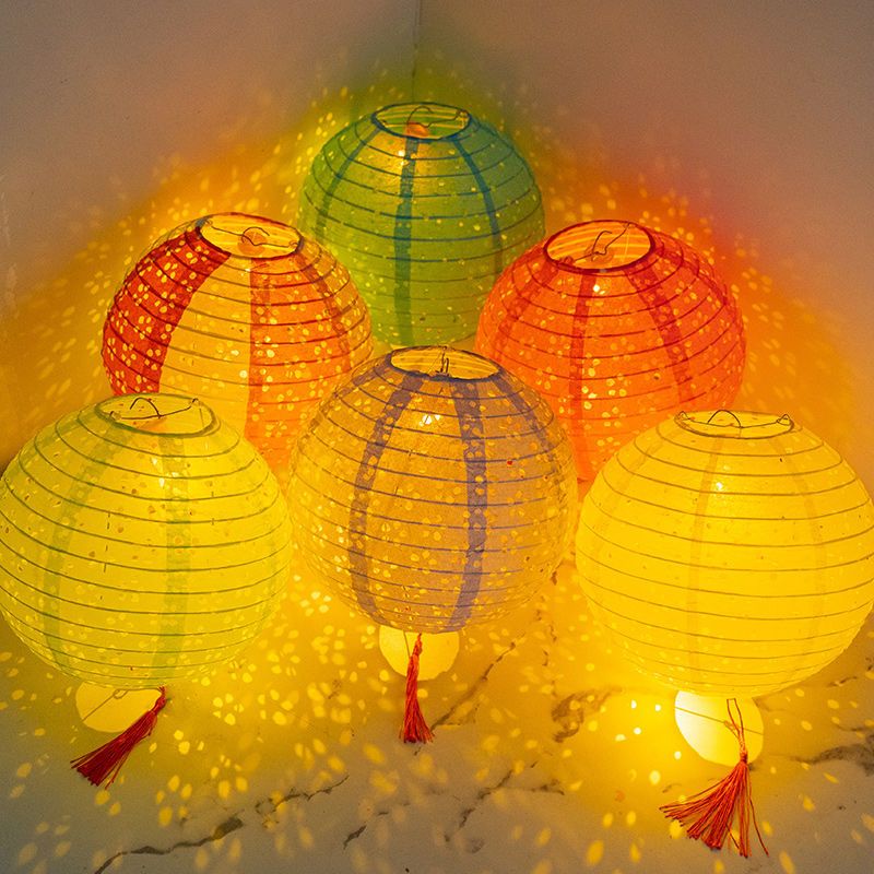 Mid-Autumn Festival Chinese Lantern Decoration Hollow Light-Emitting Portable 2023 Lantern Puzzle Props Shopping Mall Activity Atmosphere Scene Layout