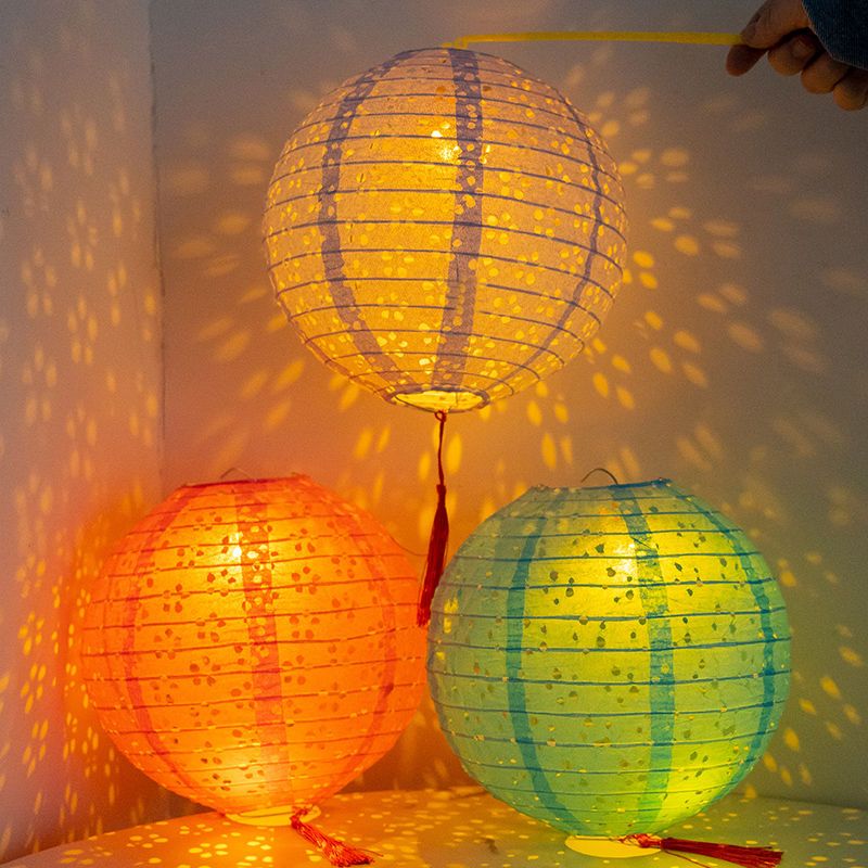 Mid-Autumn Festival Chinese Lantern Decoration Hollow Light-Emitting Portable 2023 Lantern Puzzle Props Shopping Mall Activity Atmosphere Scene Layout