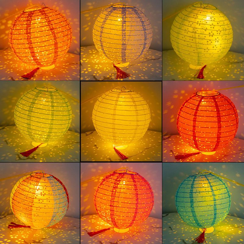 Mid-Autumn Festival Chinese Lantern Decoration Hollow Light-Emitting Portable 2023 Lantern Puzzle Props Shopping Mall Activity Atmosphere Scene Layout