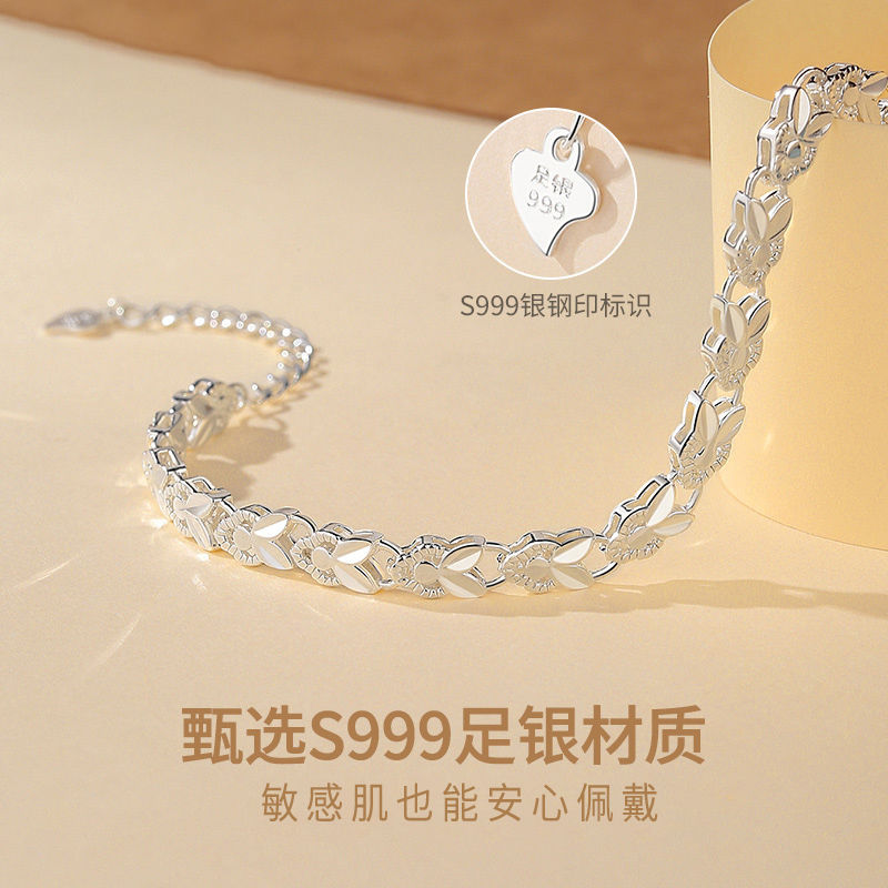 925 Silver Rabbit Bracelet Female Ins Light Luxury Minority Design 2023 New Rabbit Year Girlfriends Girlfriend Birthday Present