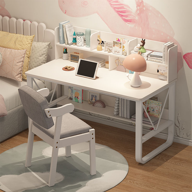 @ tiktok desk bookshelf integrated computer desk home girl bedroom table writing desk children‘s study desk