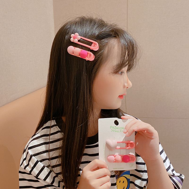 Korean New Children's Cute Candy Barrettes Cartoon Clip Parent-Child Suit Girl's Style Hollow Hair Clip Headdress