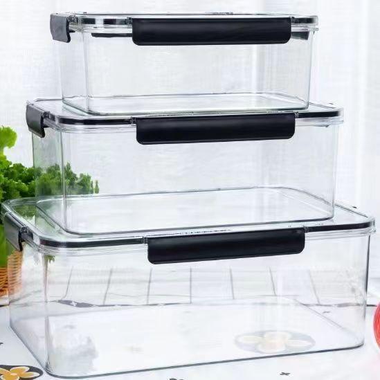 high transparent plastic storage box food grade crisper extra thick storage box raw pickled boxes sealed refrigerator