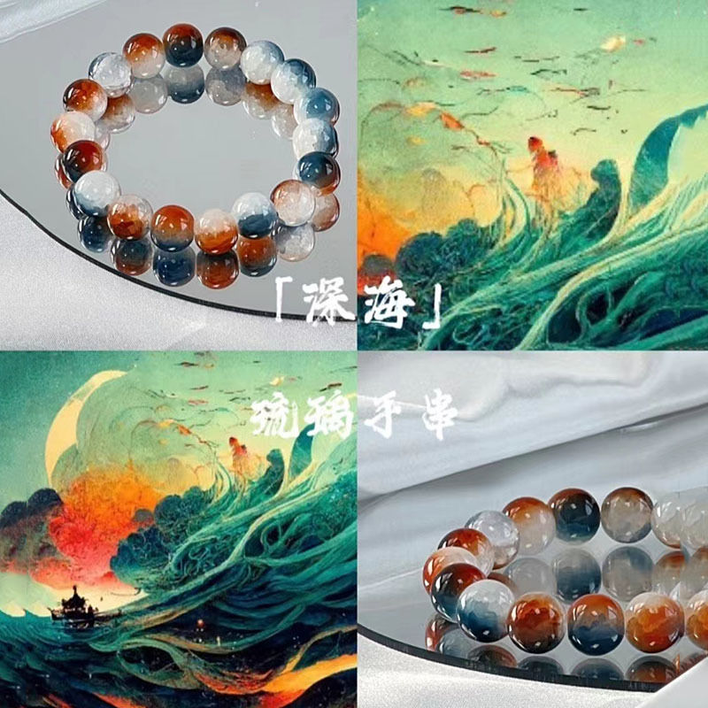 new chinese style glazed bracelet female ins special-interest design new high sense girlfriends beaded bracelet gift for bestie