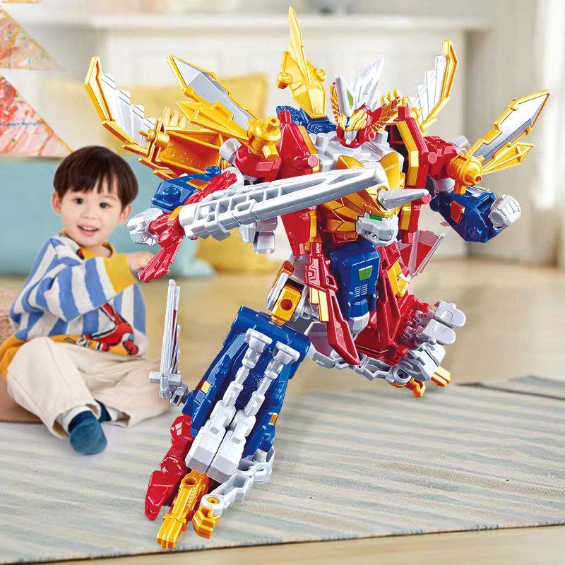 beast king king kong children boy deformation building blocks toy mech combination robot transformers children