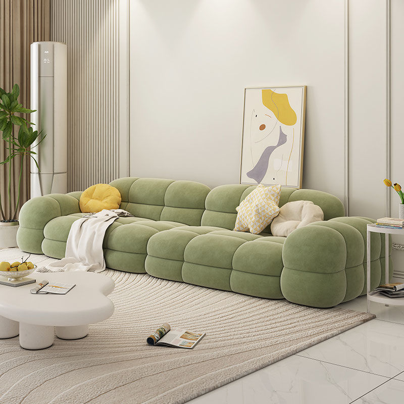 nordic internet celebrity ins style cream small apartment cotton candy fabric sofa combination latex sofa living room