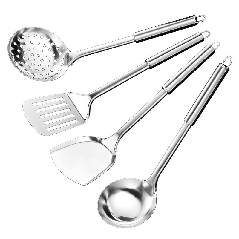 stainless steel spatula spoon kit kitchen home ladle kitchenware non-scald spatula spatula strainer and soup spoon