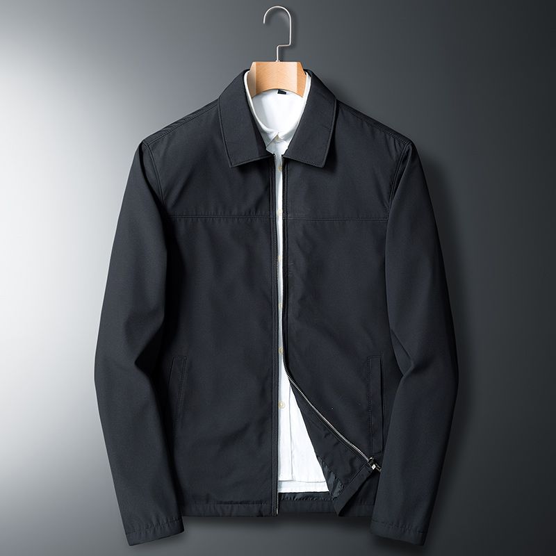 leading cadre jacket men‘s lapel business young and middle-aged spring， autumn and winter clothing fleece-lined civil servant administrative jacket